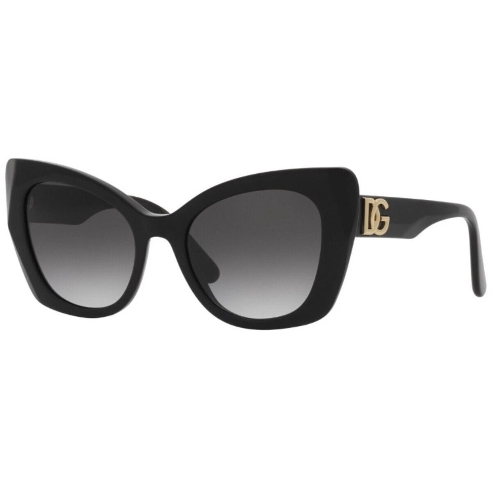 DOLCE & GABBANA DG4405 501 8G Black Grey Gradient 53 mm Women's Sunglasses NEW